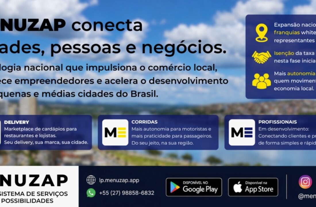 Menuzap expande ecossistema de delivery e mobilidade para o interior do Brasil