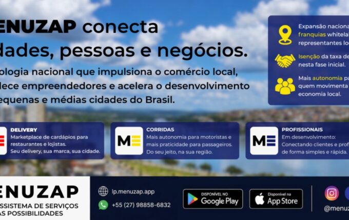 Menuzap expande ecossistema de delivery e mobilidade para o interior do Brasil